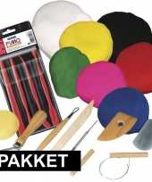 Groot kleien speelgoed pakket met boetseerklei en gereedschap